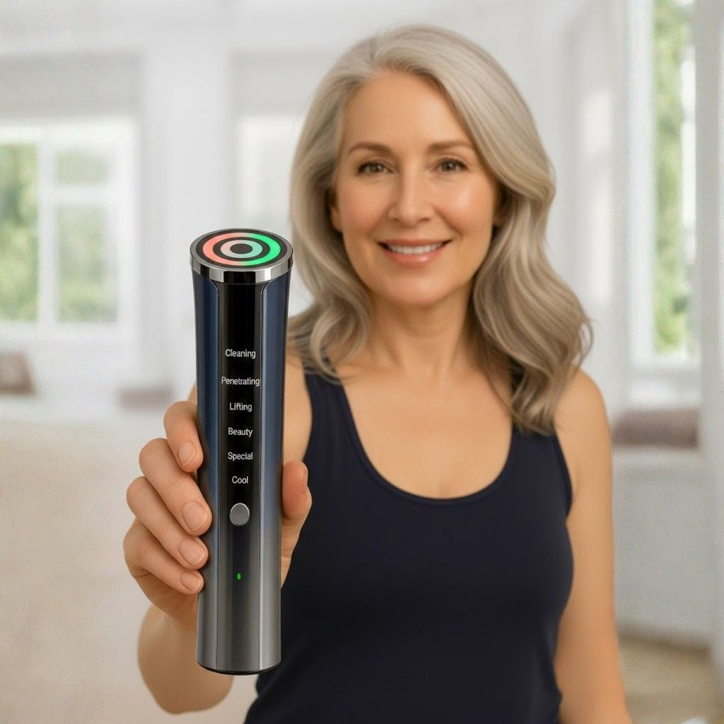 6-in-1 Facial Sculpting System - EMS, Light Therapy, RF Technology