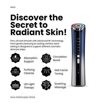 6-in-1 Facial Sculpting System - EMS, Light Therapy, RF Technology